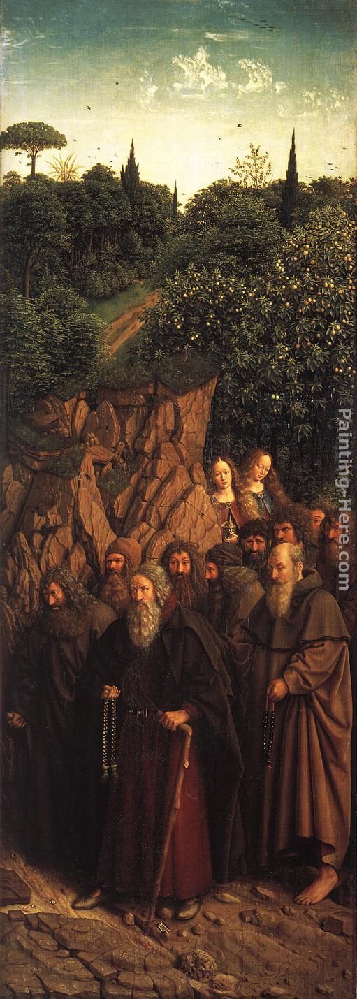 The Ghent Altarpiece The Holy Hermits painting - Jan van Eyck The Ghent Altarpiece The Holy Hermits art painting